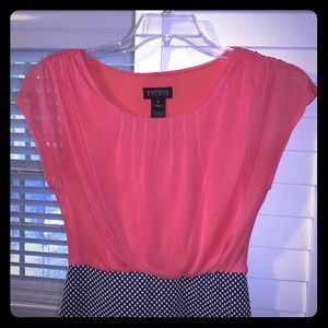 Dress peach & navy Sz 8